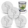 Load image into Gallery viewer, Drink Coaster 4-Pack - Flamingo