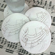 Load image into Gallery viewer, Drink Coaster 4-Pack - Music Notes