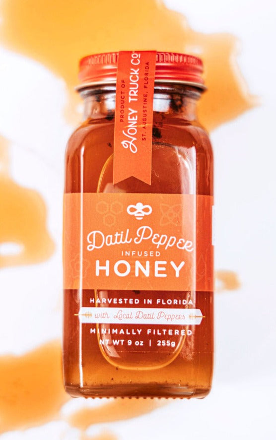 Honey - Datil Pepper Honey & Dipper - 9-ounce