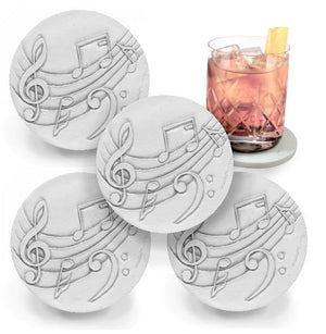 Drink Coaster 4-Pack - Music Notes