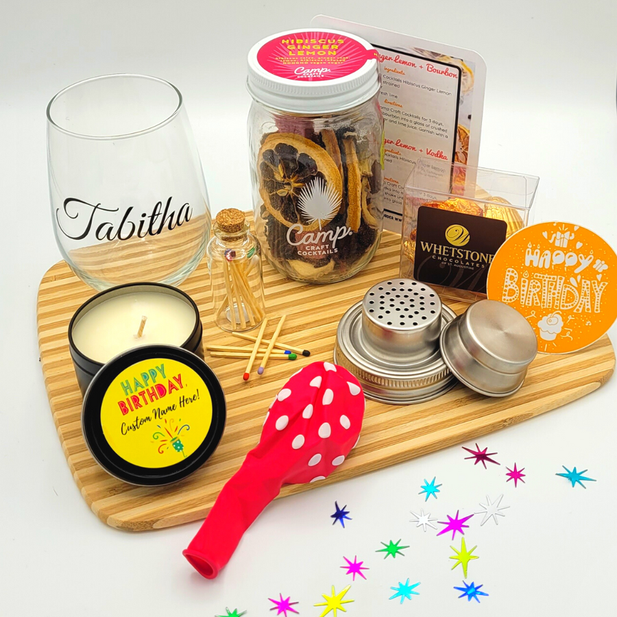 PERSONALIZED Birthday Cocktail Themed Gift Box