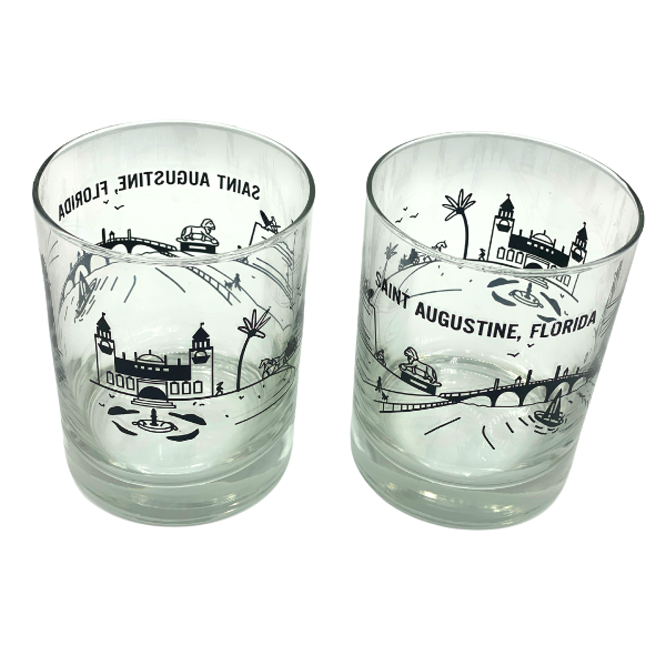 Drinkware - Pair of St. Augustine Double Old-Fashioned Glasses - Personalized