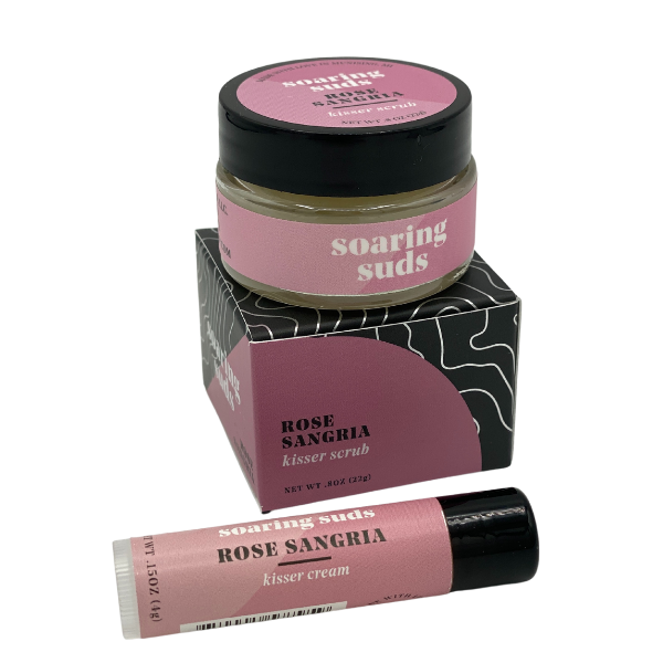 Spa - Rose Sangria Kisser Scrub & Cream Set